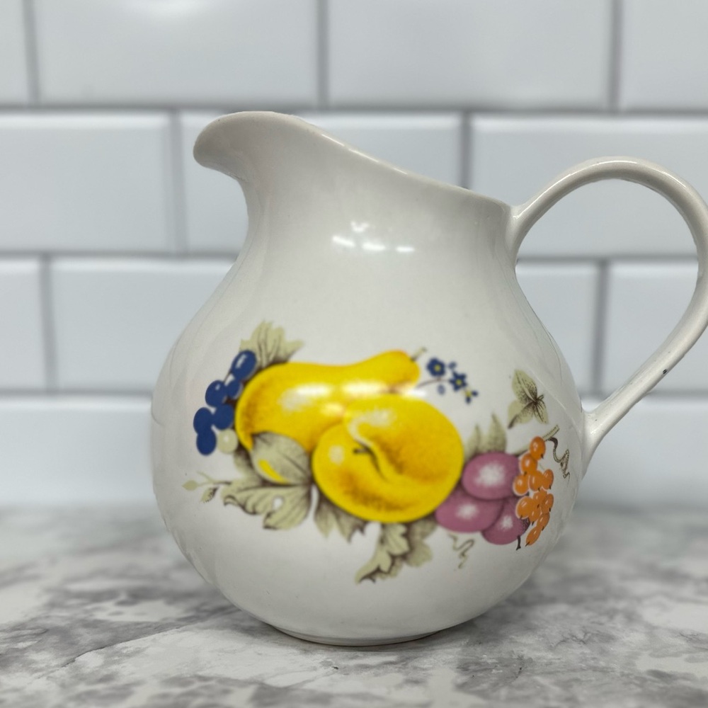 Vintage country farmhouse planter utensil holder‎ ceramic pitcher